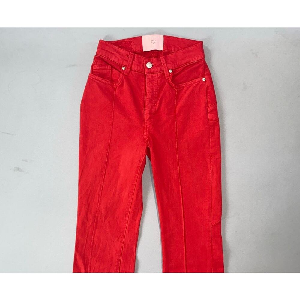 Revice High Rise Flare Leg Denim Jeans. Star Butt, USA Flag Logo. Women's 25 EUC - Picture 5 of 9